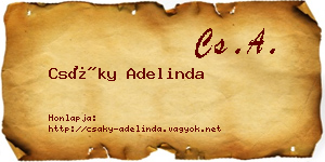 Csáky Adelinda névjegykártya